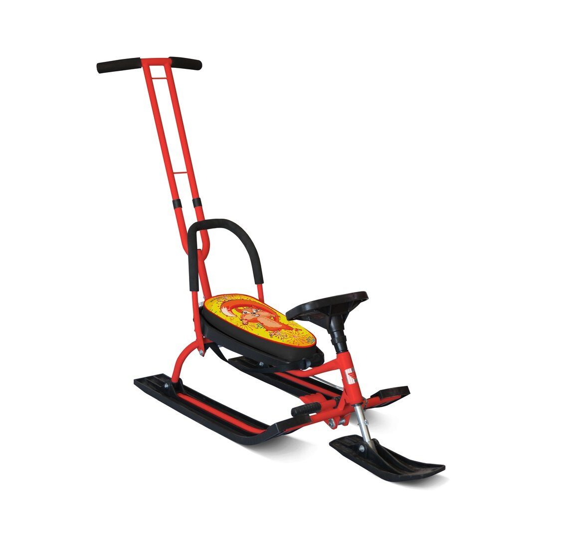 Снегокат «SNОWKAT» 105 "Controll" c T-образным толкателем,спинкой и управляемой передней лыжей.