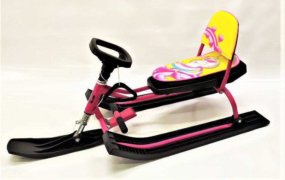 Снегокат 124 "Comfort Baby Friends" со спинкой (Милаша(розовый))