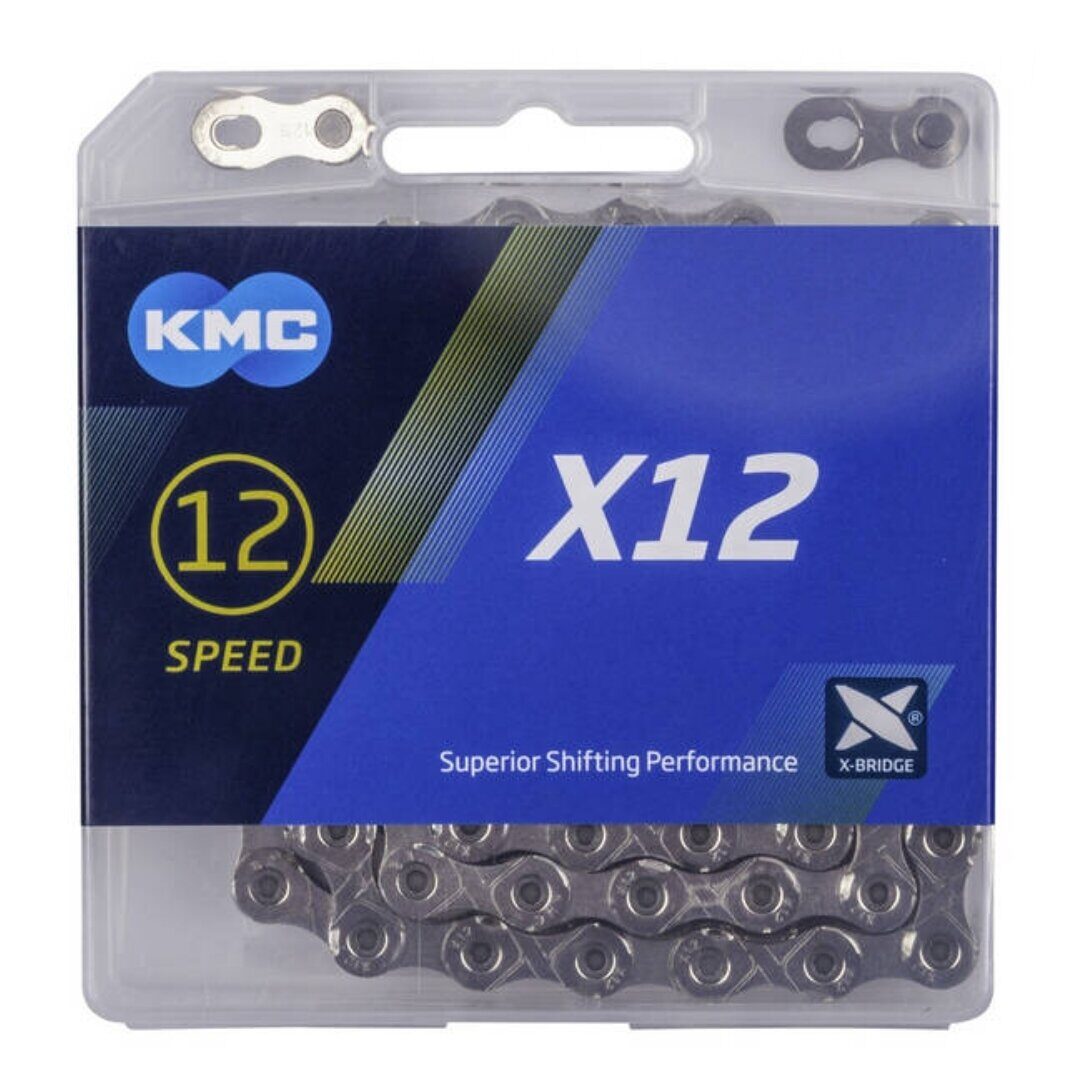 Цепь KMC X12, silver/black,12 ск,126 links, box