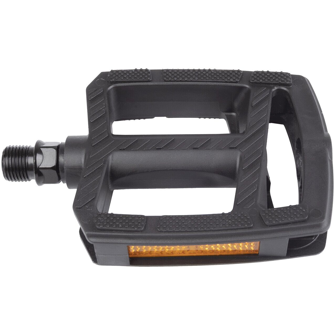 Педали Steady Flat 2<, polymer bearing, with reflector,black