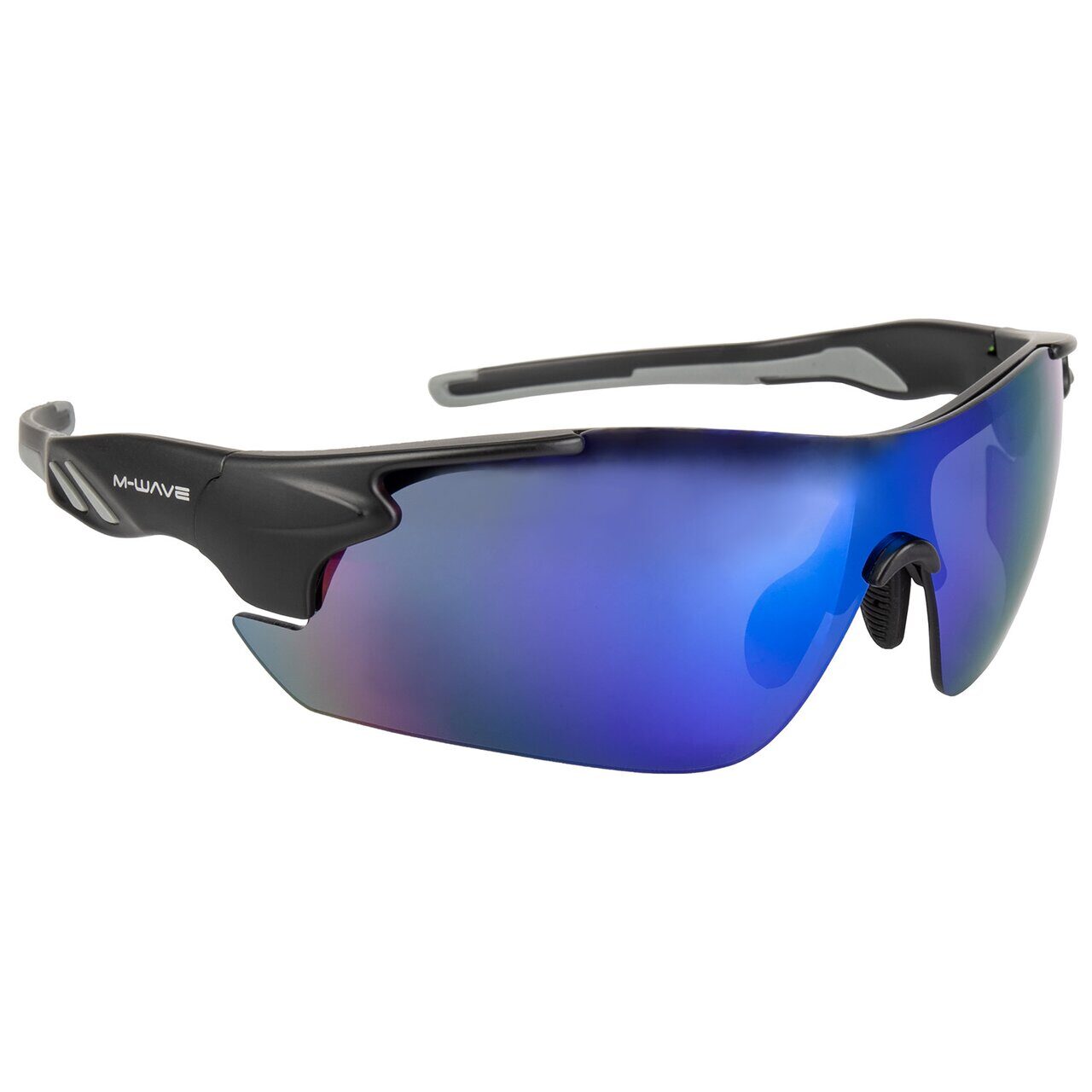 Очки M-WAVE, black, blue iridium coated lens,